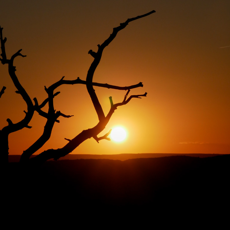 coucher de soleil - Parc des arches dans l'Utah